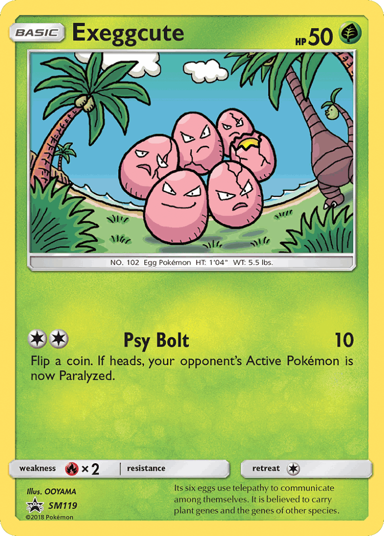 Exeggcute #119 from SM Black Star Promos - Promo - Illustrated by OOYAMA