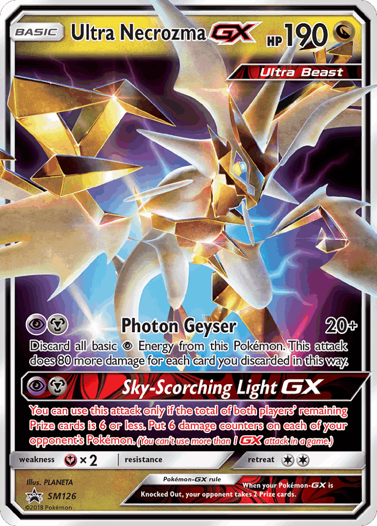 Ultra Necrozma-GX #126 from SM Black Star Promos - Promo - Illustrated by PLANETA