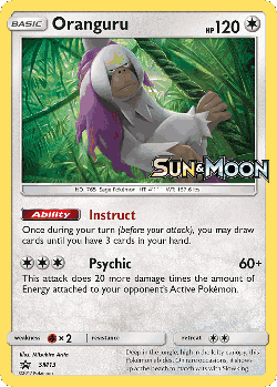 Oranguru Pokémon TCG card art