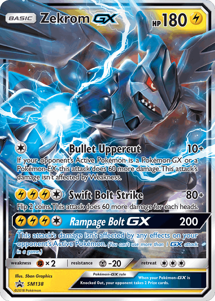 Zekrom-GX #138 from SM Black Star Promos - Promo - Illustrated by 5ban Graphics