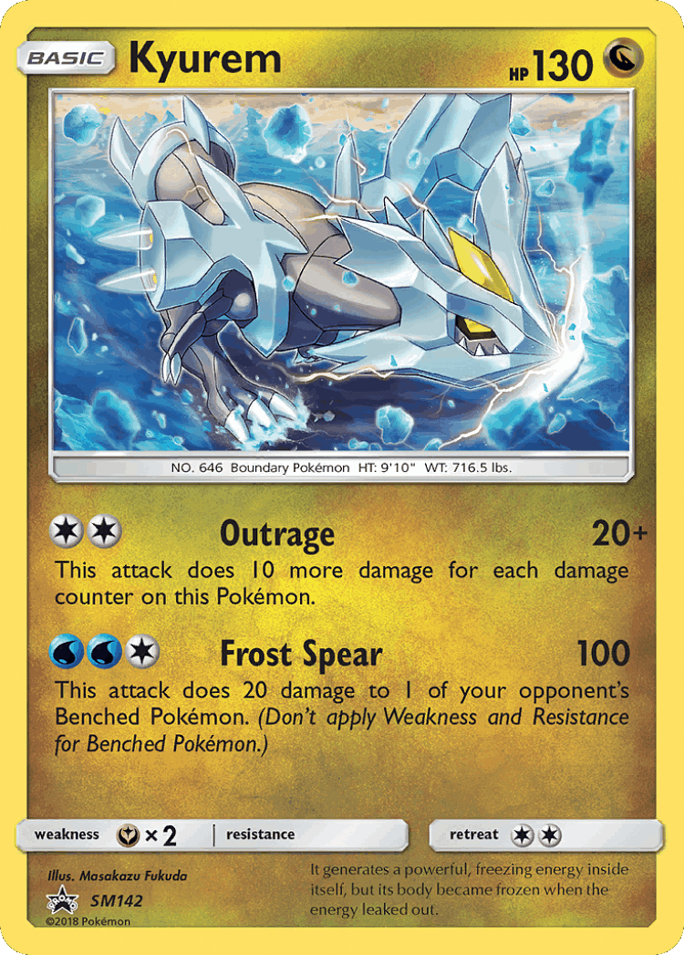 Kyurem #142 from SM Black Star Promos - Promo - Illustrated by Masakazu Fukuda