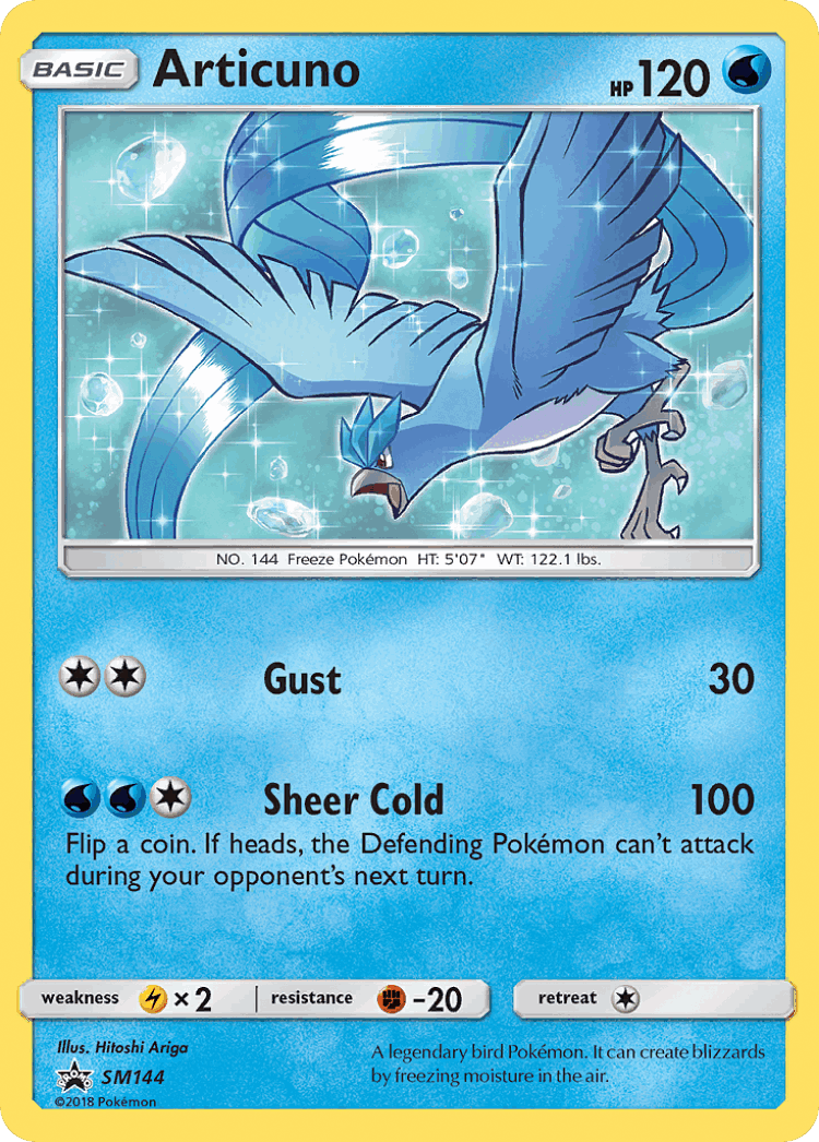 Articuno #144 from SM Black Star Promos - Promo - Illustrated by Hitoshi Ariga