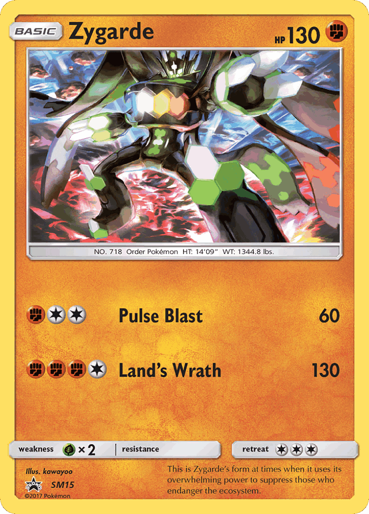 Zygarde #15 from SM Black Star Promos - Promo - Illustrated by kawayoo