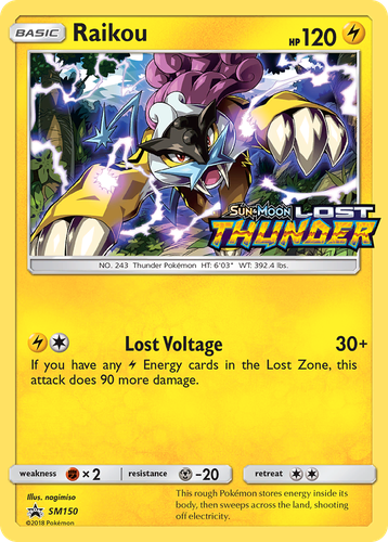 Raikou #150 from SM Black Star Promos - Promo - Illustrated by nagimiso