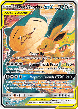 Eevee & Snorlax-GX card art