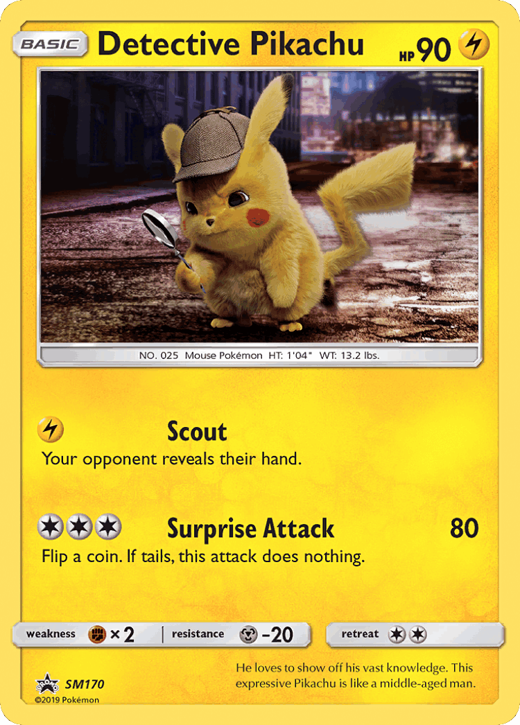 Detective Pikachu #170 from SM Black Star Promos - Promo