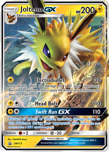 Jolteon-GX #173 from SM Black Star Promos - Promo - Illustrated by PLANETA Otani