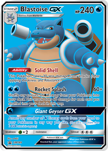 Blastoise-GX 189, SM Black Star Promos