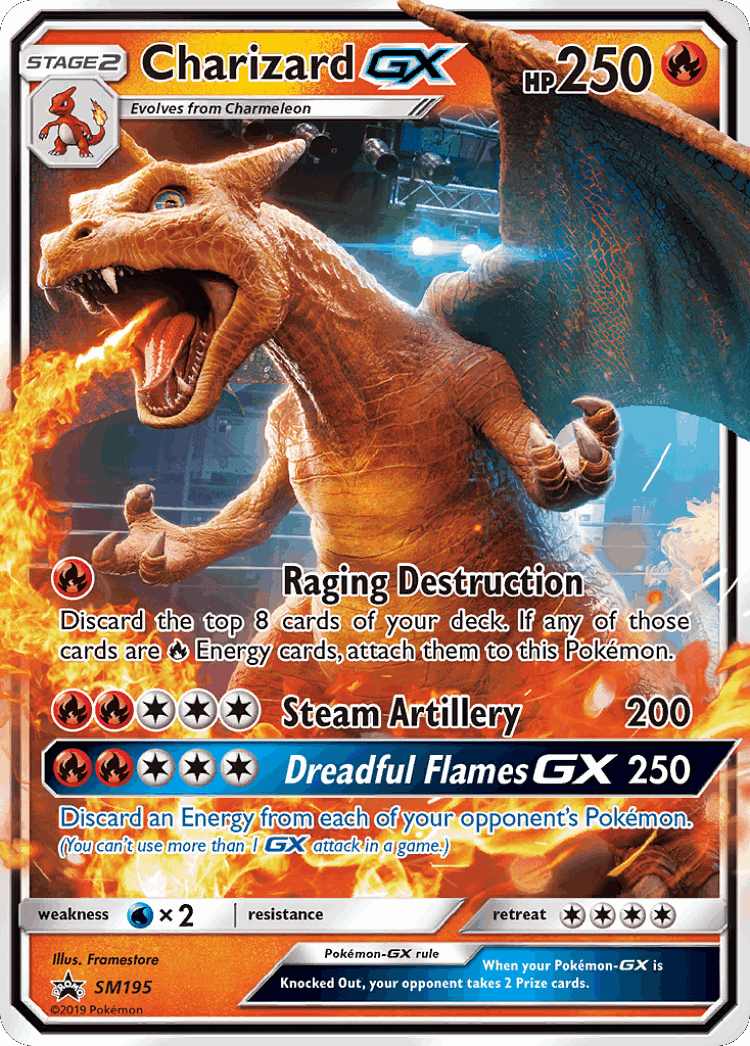 Charizard-GX #195 from SM Black Star Promos - Promo - Illustrated by Framestore