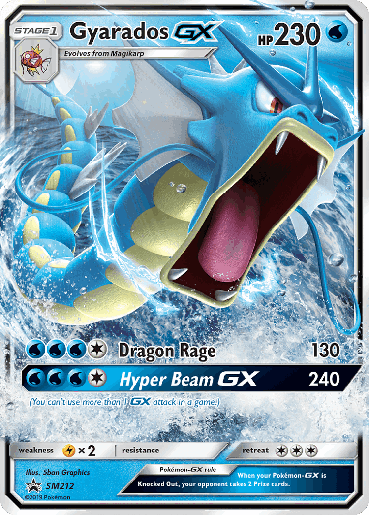 Gyarados-GX #212 from SM Black Star Promos - Promo - Illustrated by 5ban Graphics