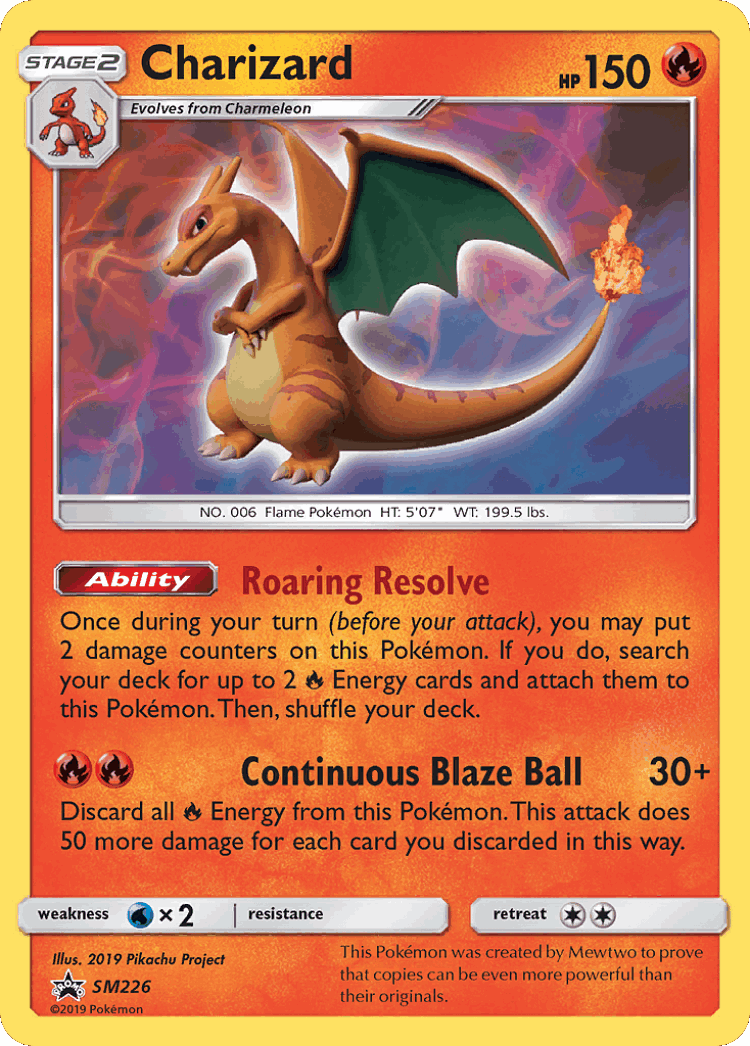 Charizard #226 from SM Black Star Promos - Promo - Illustrated by 2019 Pikachu Project