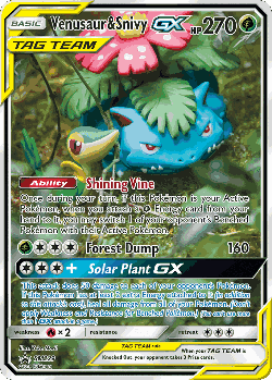Venusaur & Snivy-GX 229, SM Black Star Promos
