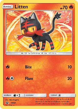 Litten Pokémon TCG card art