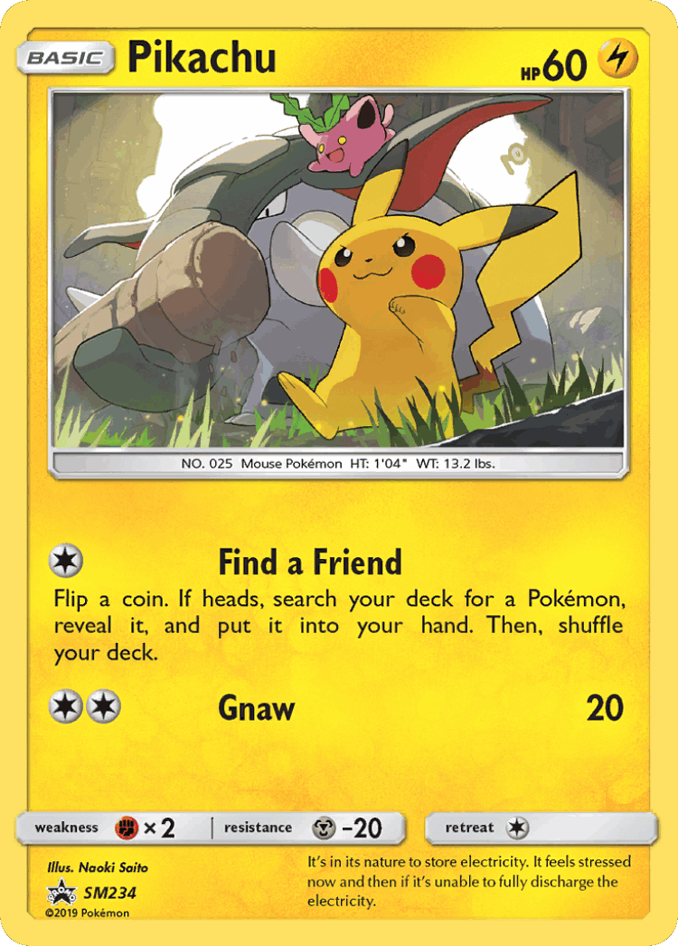Pikachu #234 from SM Black Star Promos - Promo - Illustrated by Naoki Saito