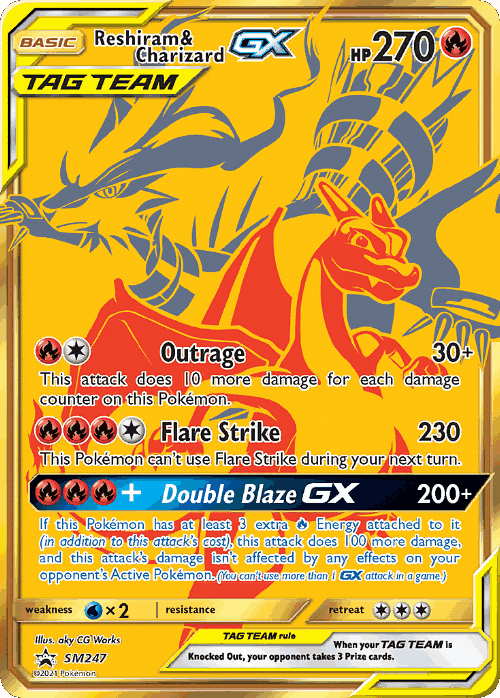 Reshiram & Charizard-GX 247, SM Black Star Promos