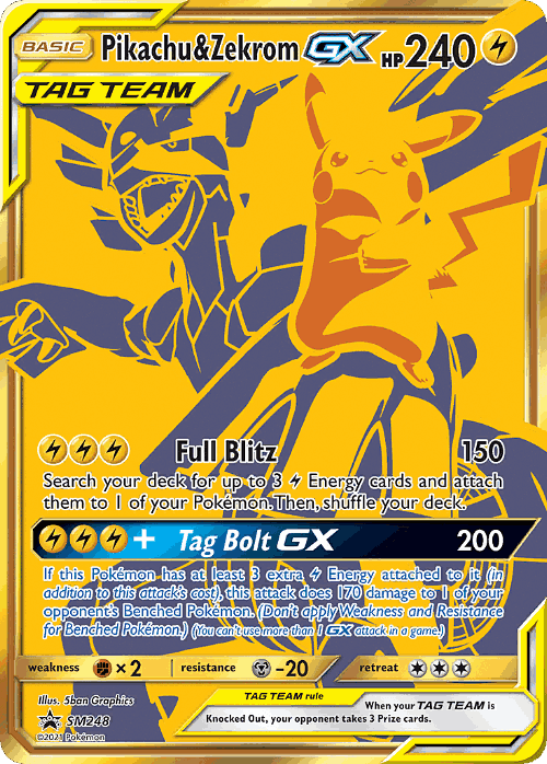 Pikachu & Zekrom-GX 248, SM Black Star Promos
