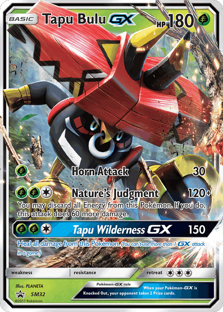 Tapu Bulu-GX #32 from SM Black Star Promos - Promo - Illustrated by PLANETA