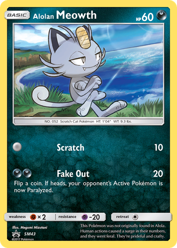 Alolan Meowth 43, SM Black Star Promos