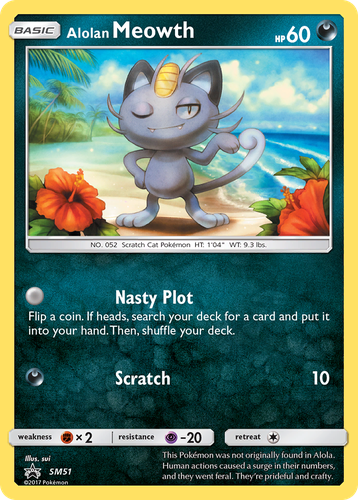 Alolan Meowth 51, SM Black Star Promos