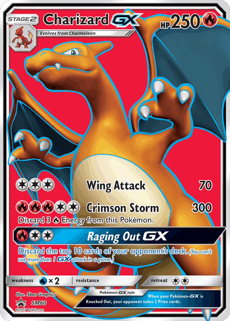 Charizard-GX #60 from SM Black Star Promos - Promo - Illustrated by 5ban Graphics