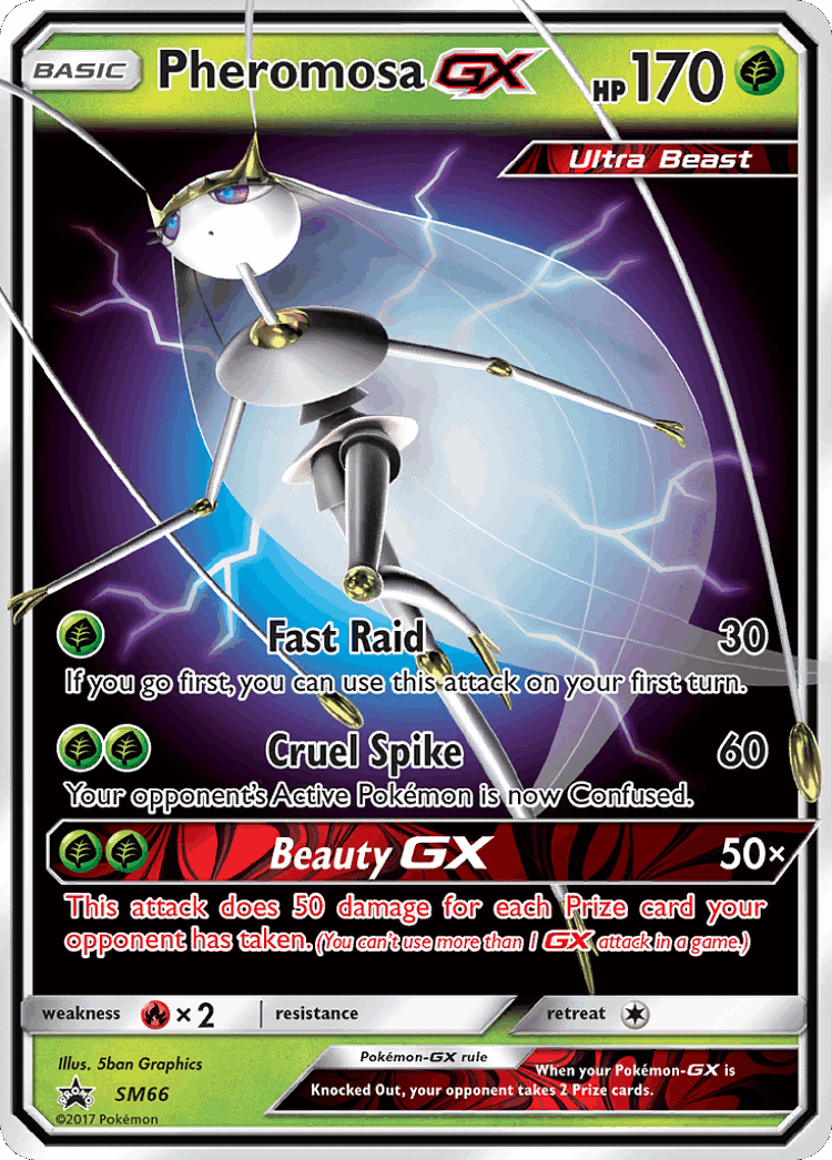 Pheromosa-GX #66 from SM Black Star Promos - Promo - Illustrated by 5ban Graphics