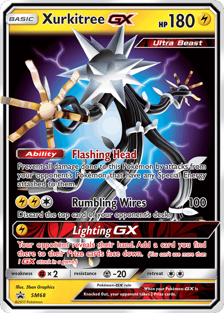 Xurkitree-GX #68 from SM Black Star Promos - Promo - Illustrated by 5ban Graphics