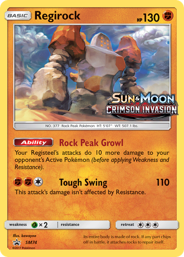 Regirock 74, SM Black Star Promos