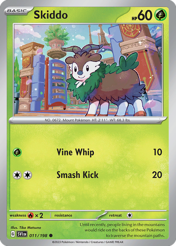 Skiddo Pokémon TCG card art