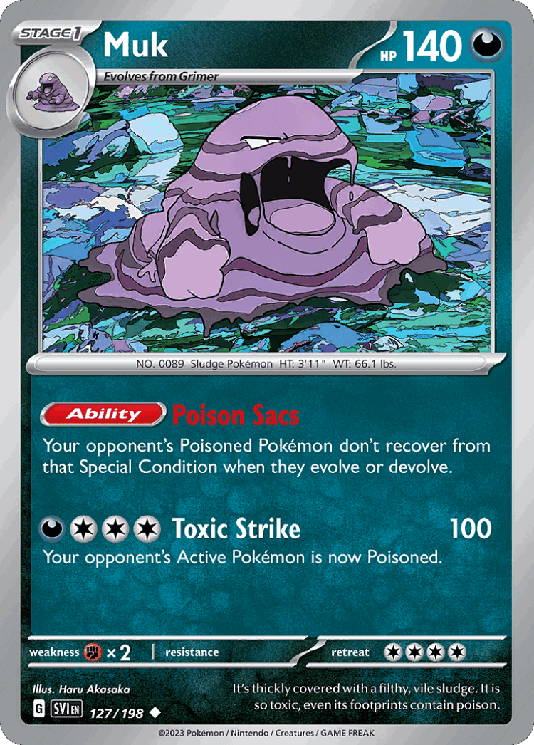 Muk #127 from Scarlet & Violet - Uncommon - Illustrated by Haru Akasaka