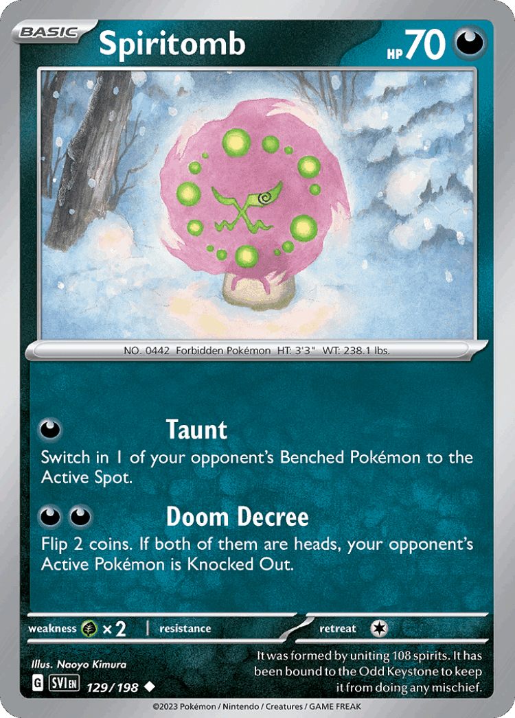 Spiritomb #129 from Scarlet & Violet - Uncommon - Illustrated by Naoyo Kimura