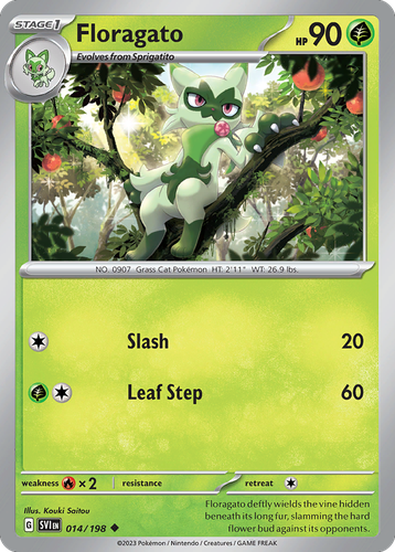 Floragato Pokémon TCG card art