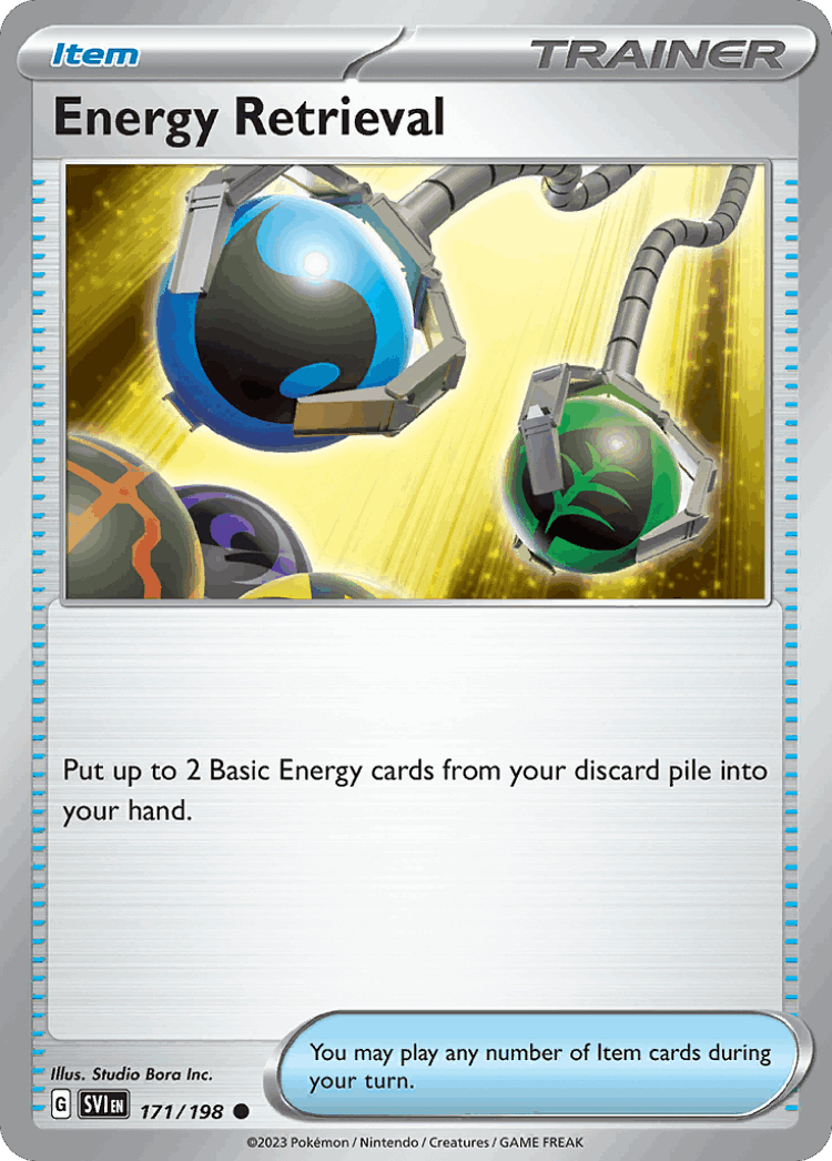 Energy Retrieval #171 from Scarlet & Violet - Common - Illustrated by Studio Bora Inc.