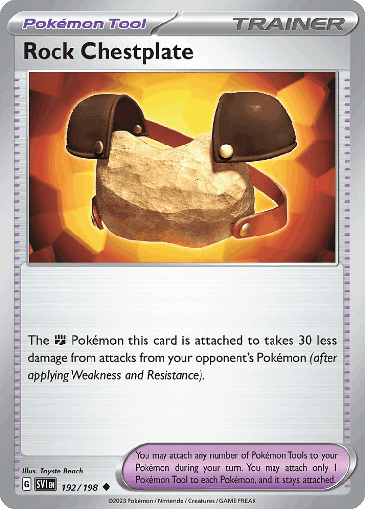 Rock Chestplate #192 from Scarlet & Violet - Uncommon - Illustrated by Toyste Beach
