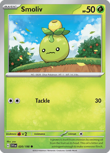 Smoliv Pokémon TCG card art