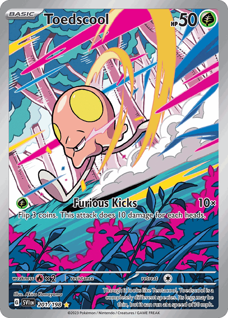 Toedscool #201 from Scarlet & Violet - Illustration Rare - Illustrated by Akira Komayama