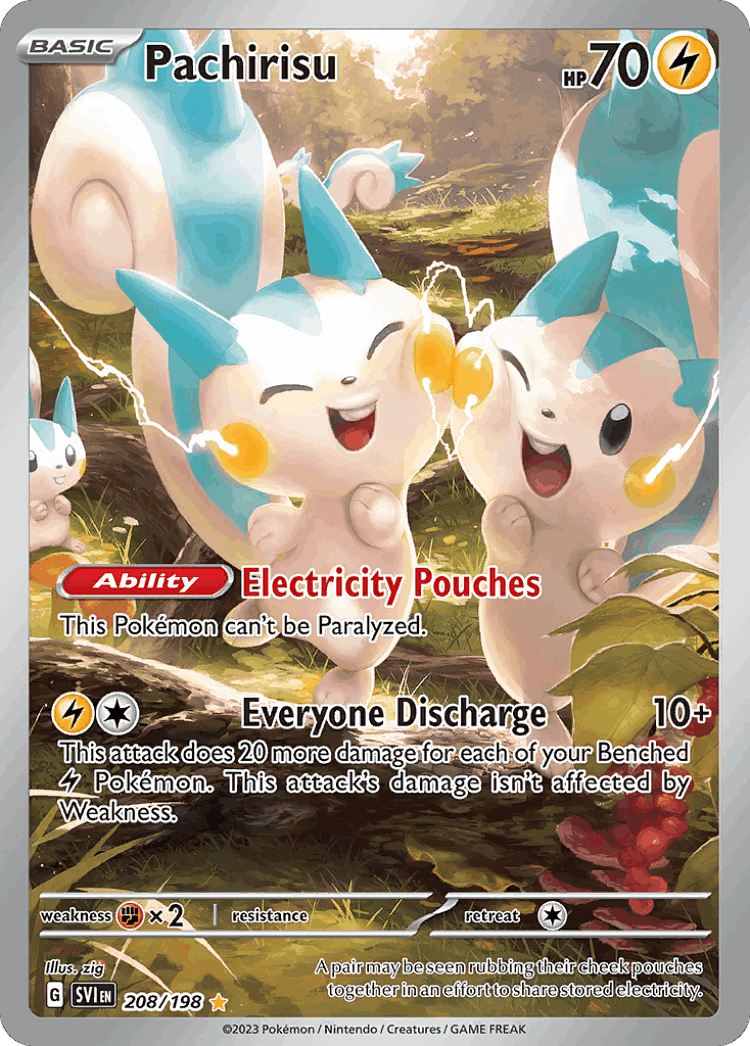 Pachirisu #208 from Scarlet & Violet - Illustration Rare - Illustrated by zig