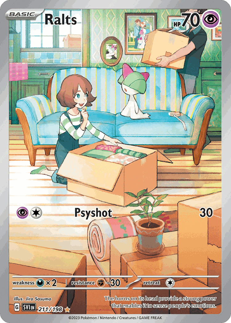 Ralts #211 from Scarlet & Violet - Illustration Rare - Illustrated by Jiro Sasumo