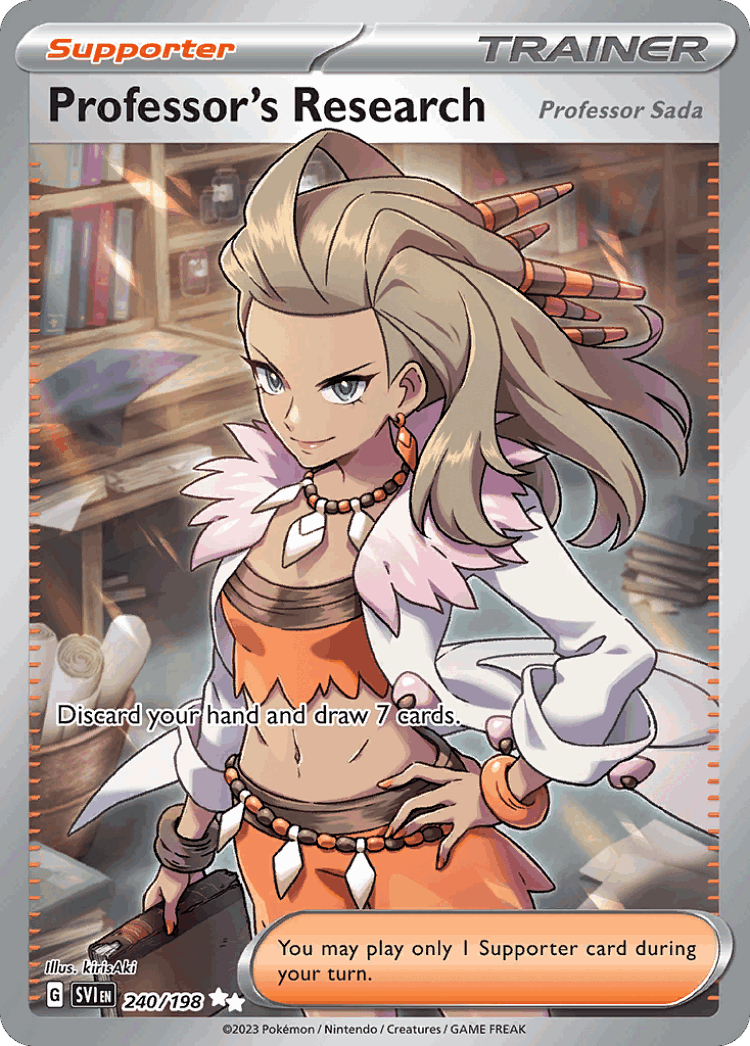 Professor's Research (Professor Sada) #240 from Scarlet & Violet - Ultra Rare - Illustrated by kirisAki