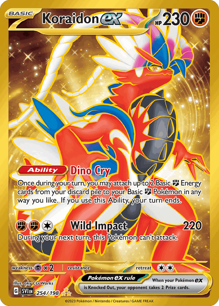 Koraidon ex #254 from Scarlet & Violet - Hyper Rare