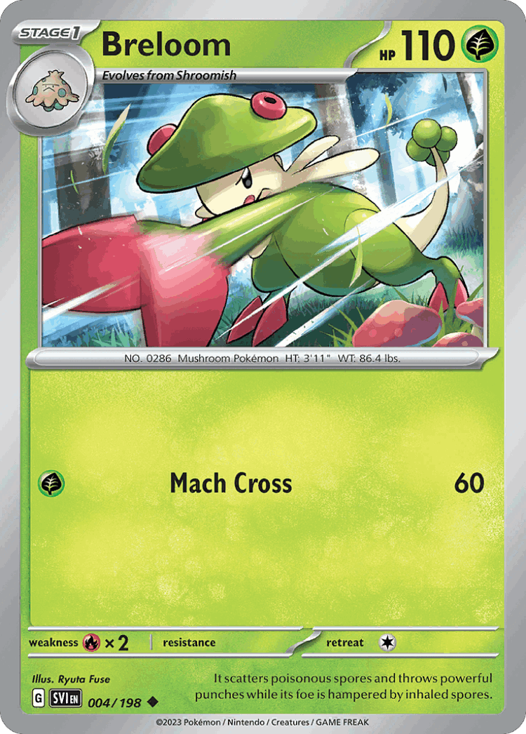Breloom #4 from Scarlet & Violet - Uncommon - Illustrated by Ryuta Fuse