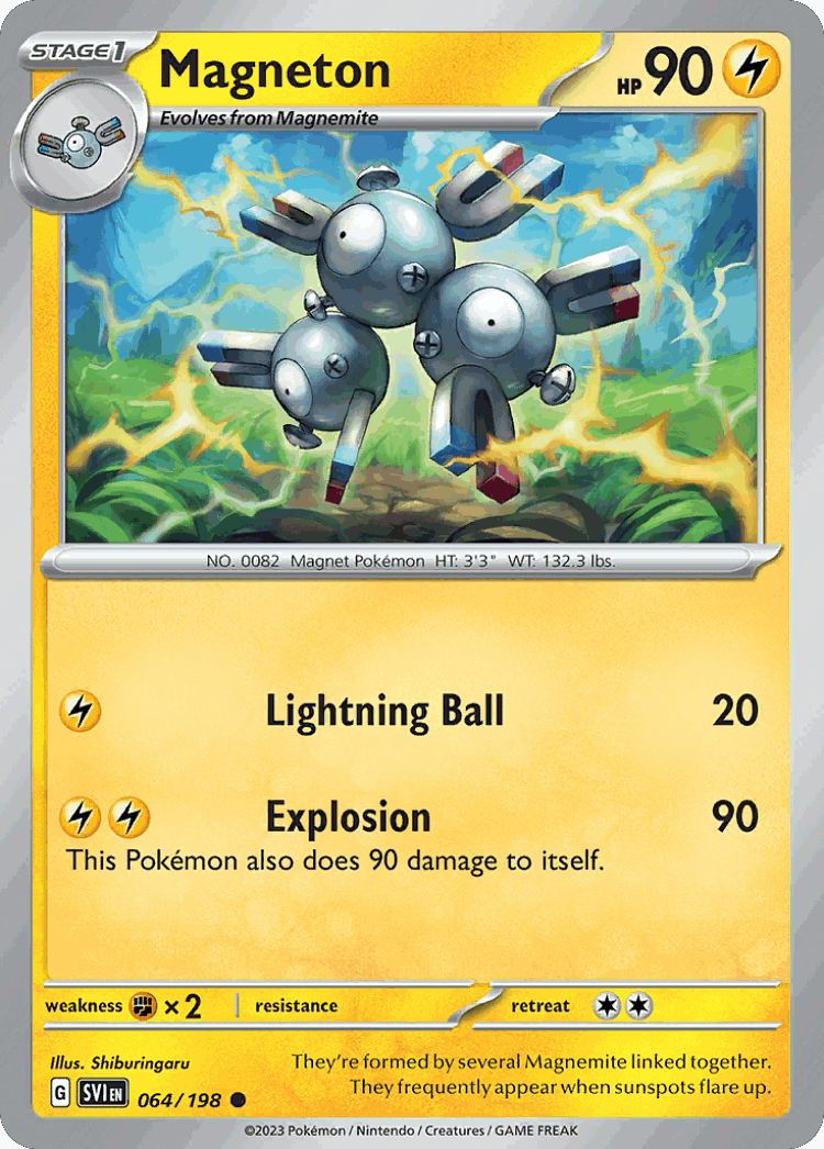 Magneton #64 from Scarlet & Violet - Common - Illustrated by Shiburingaru