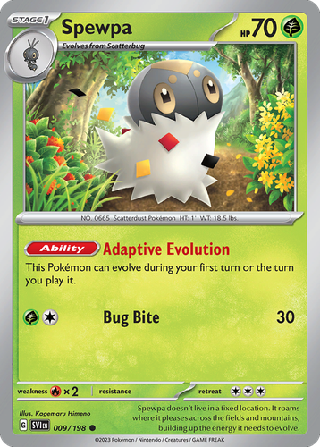 Spewpa Pokémon TCG card art