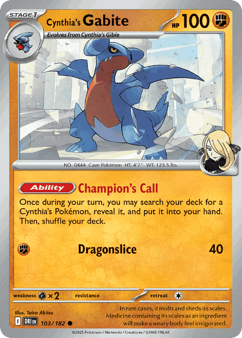 Cynthia's Gabite 103, Destined Rivals