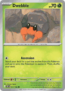 Dwebble Pokémon TCG card art