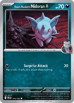 Team Rocket's Nidoran♀ card art