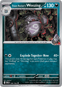 Team Rocket's Weezing 126, Destined Rivals