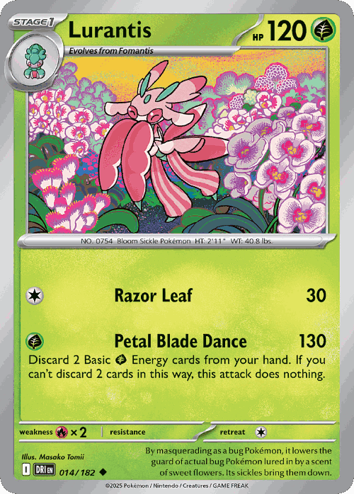 Lurantis Pokémon TCG card art