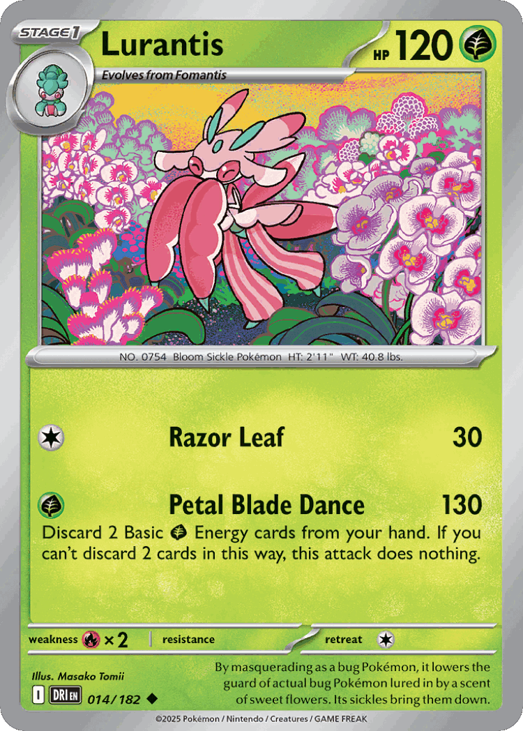 Lurantis #14 from Destined Rivals - Uncommon - Illustrated by Masako Tomii