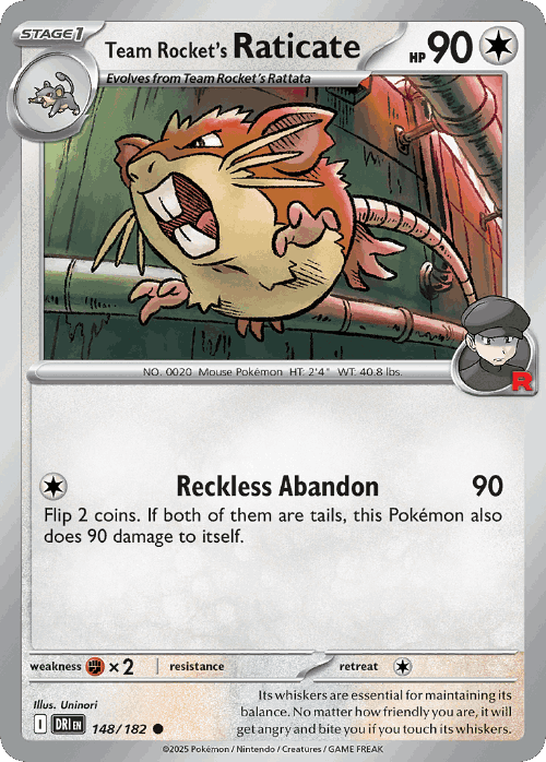 Team Rocket's Raticate 148, Destined Rivals