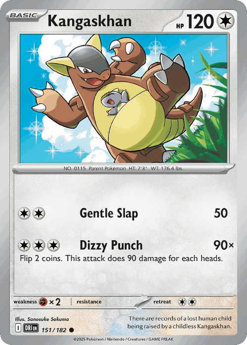 Kangaskhan #151 from Destined Rivals - Common - Illustrated by Sanosuke Sakuma
